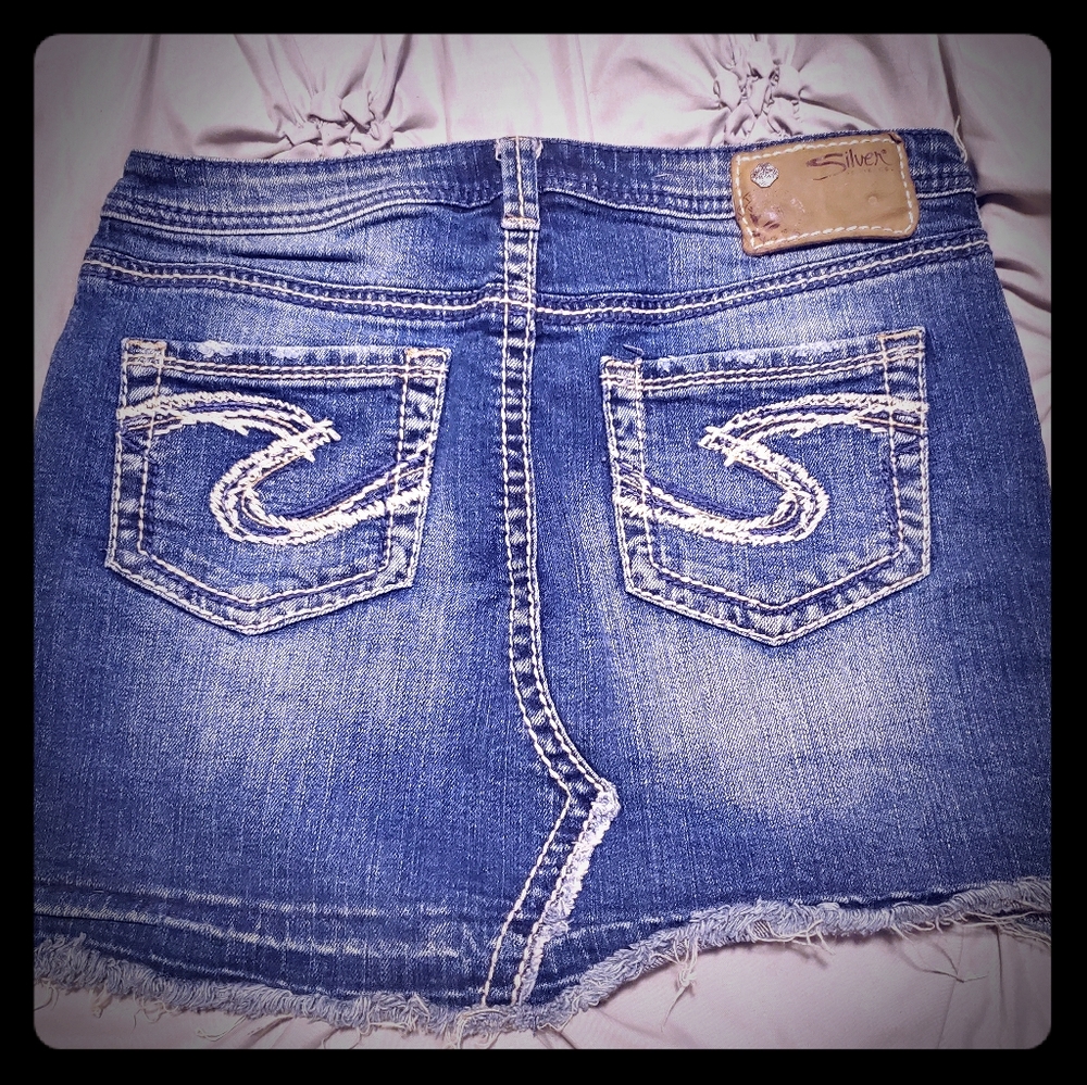 SILVER FRANCY MINI SKIRT
